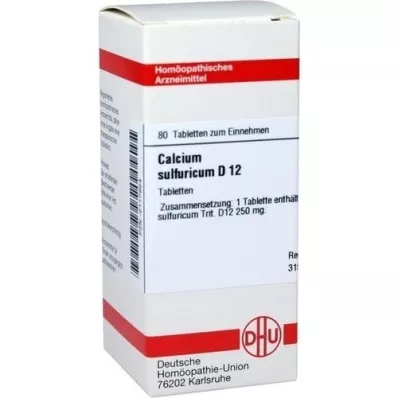CALCIUM SULFURICUM D 12 tabletas, 80 piezas