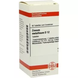 ZINCUM METALLICUM D 12 tabletas, 80 piezas