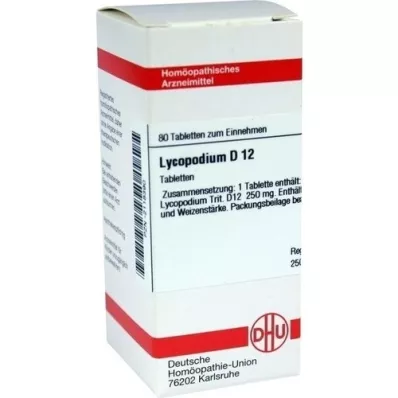 LYCOPODIUM D 12 tabletas, 80 piezas
