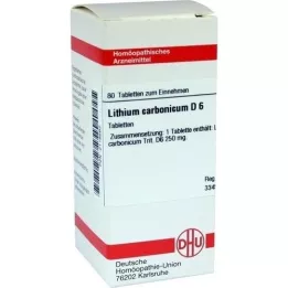 LITHIUM CARBONICUM D 6 tabletas, 80 piezas