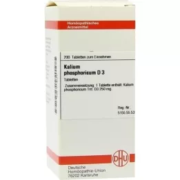 KALIUM PHOSPHORICUM D 3 tabletas, 200 piezas