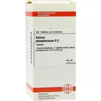 KALIUM PHOSPHORICUM D 3 tabletas, 200 piezas KALIUM PHOSPHORICUM D 3 tabletas, 200 piezas