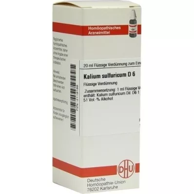 KALIUM SULFURICUM Dilución D 6, 20 ml