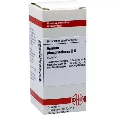 ACIDUM PHOSPHORICUM D 6 tabletas, 80 piezas