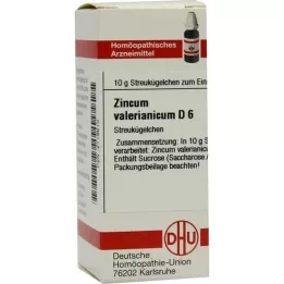 ZINCUM VALERIANICUM D 6 glóbulos, 10 g