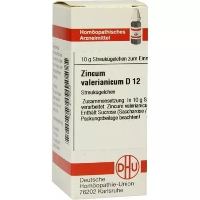 ZINCUM VALERIANICUM D 12 glóbulos, 10 g