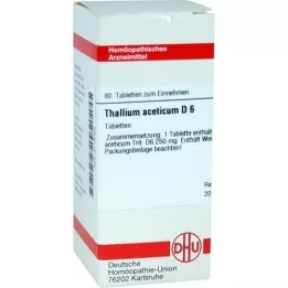 THALLIUM ACETICUM D 6 tabletas, 80 piezas