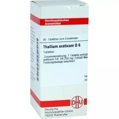 THALLIUM ACETICUM D 6 tabletas, 80 piezas