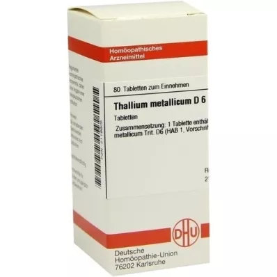 THALLIUM METALLICUM D 6 tabletas, 80 piezas
