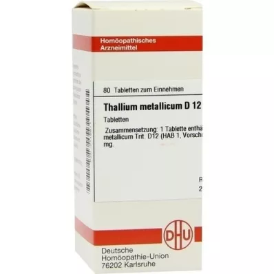 THALLIUM METALLICUM D 12 tabletas, 80 piezas