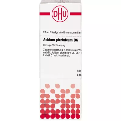 ACIDUM PICRINICUM Dilución D 6, 20 ml
