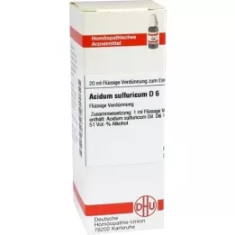 ACIDUM SULFURICUM Dilución D 6, 20 ml