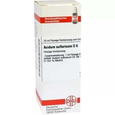 ACIDUM SULFURICUM Dilución D 6, 20 ml