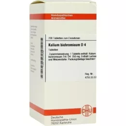 KALIUM BICHROMICUM D 4 tabletas, 200 piezas