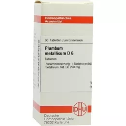 PLUMBUM METALLICUM D 6 tabletas, 80 piezas