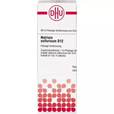 NATRIUM SULFURICUM Dilución D 12, 20 ml