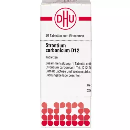STRONTIUM CARBONICUM D 12 tabletas, 80 piezas