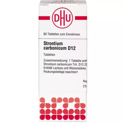 STRONTIUM CARBONICUM D 12 tabletas, 80 piezas