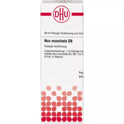 NUX MOSCHATA Dilución D 6, 20 ml