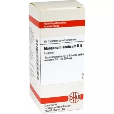 MANGANUM ACETICUM D 6 tabletas, 80 piezas MANGANUM ACETICUM D 6 tabletas, 80 piezas