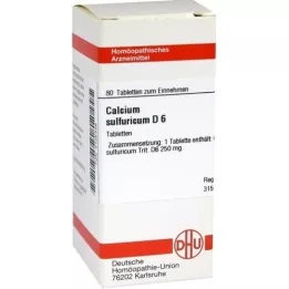 CALCIUM SULFURICUM D 6 tabletas, 80 piezas