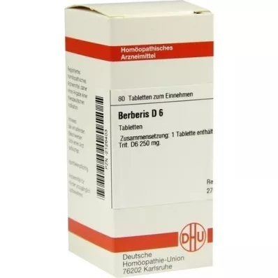 BERBERIS D 6 tabletas, 80 piezas