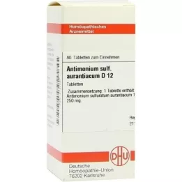 ANTIMONIUM SULFURATUM aurantiacum D 12 tabletas, 80 piezas