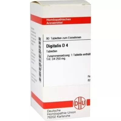 DIGITALIS D 4 tabletas, 80 piezas DIGITALIS D 4 tabletas, 80 piezas