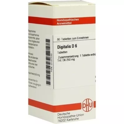 DIGITALIS D 6 tabletas, 80 piezas DIGITALIS D 6 tabletas, 80 piezas