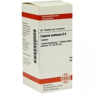 CUPRUM ACETICUM D 6 tabletas, 80 piezas