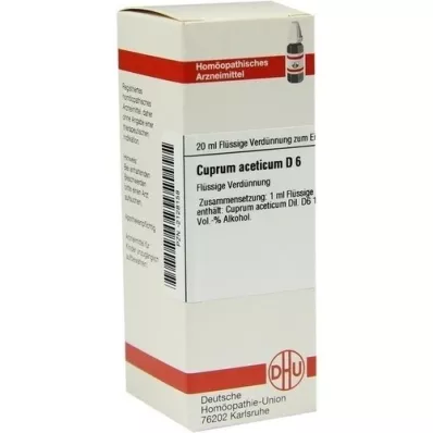 CUPRUM ACETICUM Dilución D 6, 20 ml
