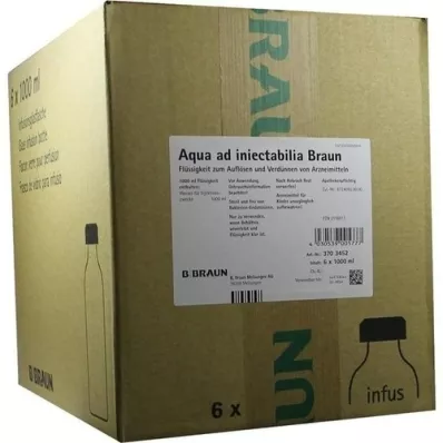 AQUA AD inyectabilia con solución de infusión con tapón combinado, 6X1000 ml