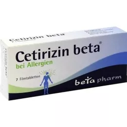 CETIRIZIN tabletas beta recubiertas con película, 7 piezas