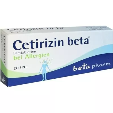 CETIRIZIN tabletas beta recubiertas con película, 20 piezas