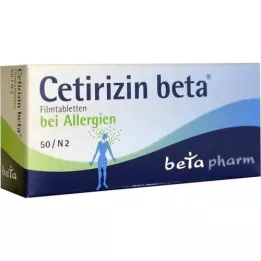 CETIRIZIN tabletas beta recubiertas con película, 50 piezas