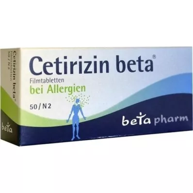 CETIRIZIN tabletas beta recubiertas con película, 50 piezas