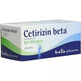 CETIRIZIN tabletas beta recubiertas con película, 100 piezas