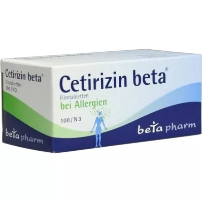 CETIRIZIN tabletas beta recubiertas con película, 100 piezas