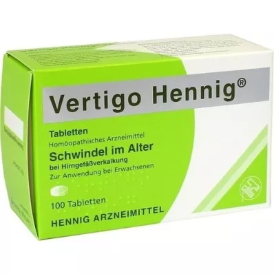 VERTIGO HENNIG Tabletas, 100 piezas