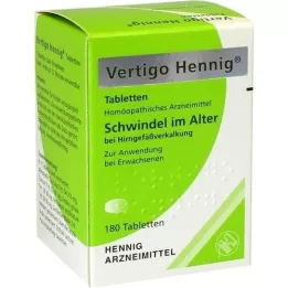 VERTIGO HENNIG Tabletas, 180 piezas