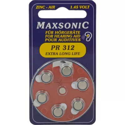 BATTERIEN para audífonos Maxsonic PR312, 6 piezas BATTERIEN para audífonos Maxsonic PR312, 6 piezas