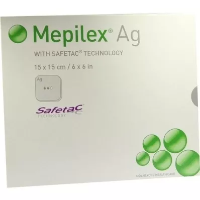 MEPILEX Apósito de espuma Ag 15x15 cm estéril, 5 piezas