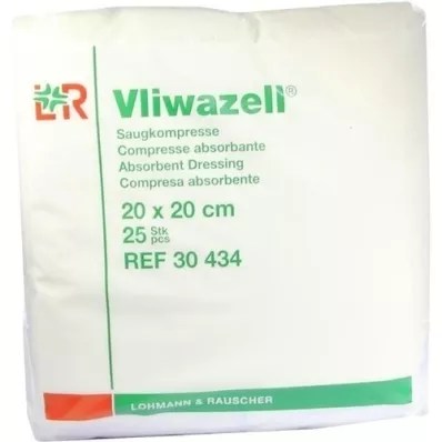 VLIWAZELL Compresas de succión no estériles 20x20 cm, 25 piezas VLIWAZELL Compresas de succión no estériles 20x20 cm, 25 piezas