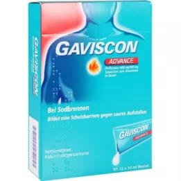 GAVISCON Suspensión avanzada de menta, 12 x 10 ml