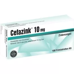 CEFAZINK 10 mg comprimidos recubiertos con película, 100 unidades