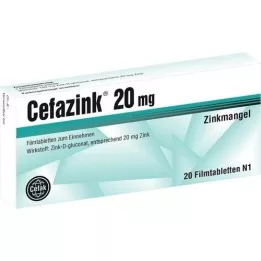 CEFAZINK 20 mg comprimidos recubiertos con película, 20 unidades
