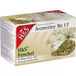 H&amp;S Té de hinojo bolsa filtrante sin mezclar, 20X2,2 g