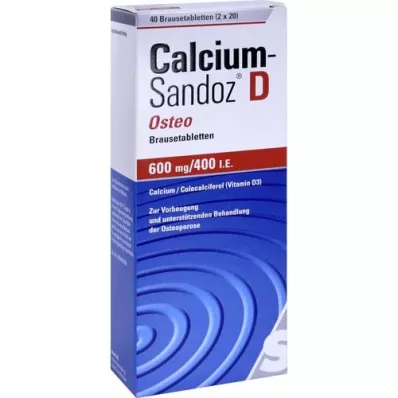 CALCIUM SANDOZ D Osteo tabletas efervescentes, 40 st