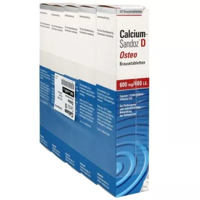 CALCIUM SANDOZ D Osteo tabletas efervescentes, 100 st