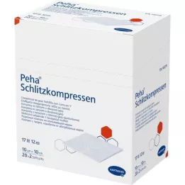 PEHA SCHLITZKOMPRESSEN 10x10 cm estéril, 20X2 uds